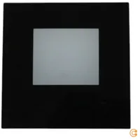 Deko-Light Glas-Abdeckung milchig eckig schwarz