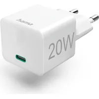 Hama USB-C, PD/Qualcomm®, Mini-Ladegerät, 20 W, Weiß