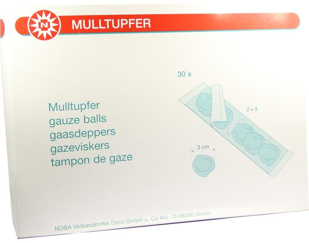 MULLTUPFER pflaumengroß 2+3 steril Set