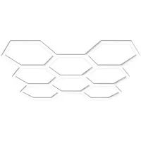 Barberpub Hexagon LED Garage Light, 30240LM 6500K Hexagon LED