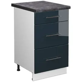 Vicco Schubladenschrank Fame-Line 50 x 82 x 60 cm Dunkelblau