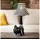 happy lamps - LED-Tischleuchte, für Kinder Baby Luna LED/5,4W/230V Katze, - Schwarz