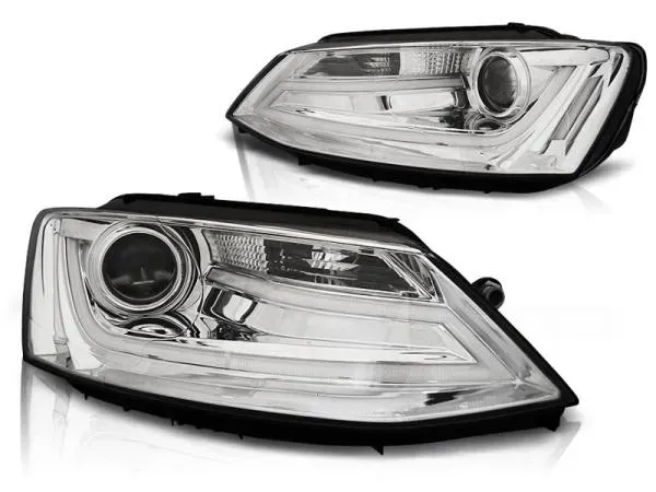 Scheinwerfer LED Tagfahrlicht Optik für VW Jetta 6 Bj. 11-18 Chrom LTI