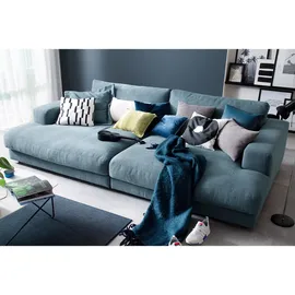 KAWOLA Big Sofa Madeline Stoff petrol