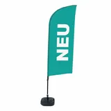 Showdown Displays Set Beachflag Türkis/Schwarz