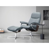 Stressless Relaxsessel STRESSLESS Consul Sessel Gr. Struktur fein JASMINE, Cross Base Wenge, Rela x funktion-Drehfunktion-PlusTMSystem-Gleitsystem-BalanceAdaptTM, B/H/T: 82 cm x 102 cm x 72 cm, blau (light blue jasmine) Lesesessel und Relaxsessel