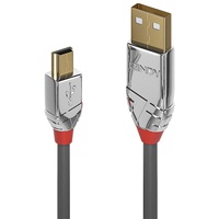Lindy USB-Kabel USB 2.0 USB-A Stecker, USB-Mini-B Stecker 7.50m Grau 36635