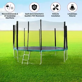 Arebos Randabdeckung Trampolin Grün 305 cm