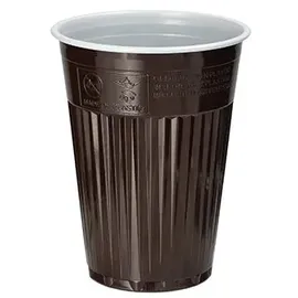 Papstar 3000 Thermo-Automatenbecher, PS 0,18 l Ø 7,03 cm · 9 cm braun/weiss