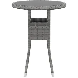 vidaXL 5-tlg. Garten-Lounge-Set Poly Rattan Grau