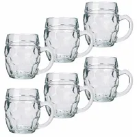 Stölzle Bierkrug Tübinger Bierkrüge 300 ml 6er Set, 6-tlg., Glas weiß