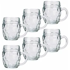 Stölzle Bierkrug Tübinger Bierkrüge 300 ml 6er Set, 6-tlg., Glas weiß