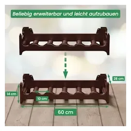 ARTECSIS Weinregal 12 Flaschen Braun