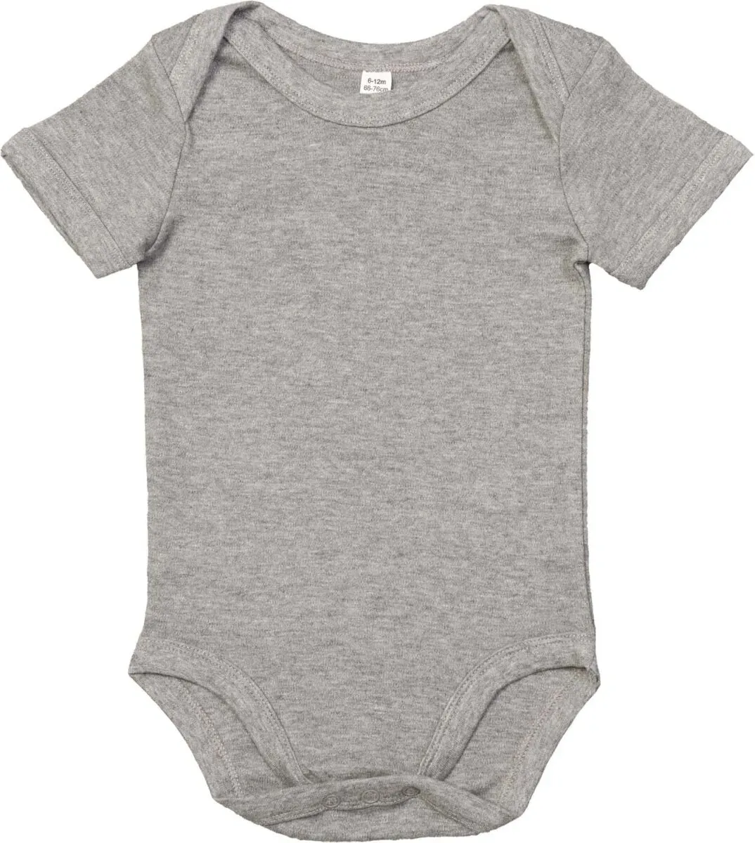Babybugz Kinder Baby Body Baby-Body BZ10 heather grey melange 3-6 Monate