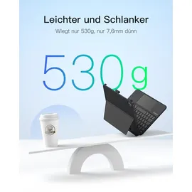 Inateck Keyboard iPad 11" QWERTZ für Chuwi HiPad 11 Schwarz/Grau
