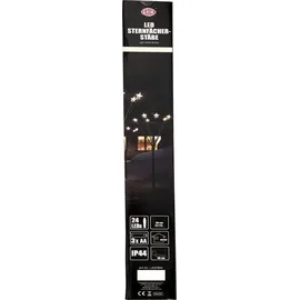 INDA-EXCLUSIV 4er Set LED-Gartenleuchtstäbe 24 Sternen warm-weiß
