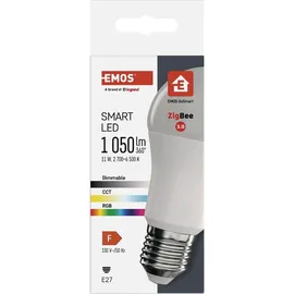EMOS GoSmart LED CCT+RGB dimmbare 11W E27 ZigBee Glühbirne) ZQZ515R