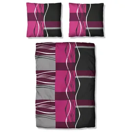 OTTO home Kelian Linon beere 155 x 220 cm + 80 x 80 cm