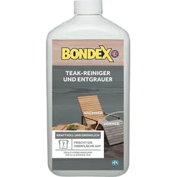 BONDEX Teak-Entgrauer und Reiniger, oberflächenschonend, Teakmöbel-Entgrauer für den Außenbereich