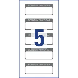 Avery Zweckform Inventar-Etiketten 50x20 mm Laminat VE=10 Bogen/50 Etiketten schwarz