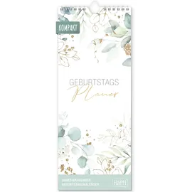 Häfft Geburtstagsplaner Wandkalender 30x12 cm Blattgold