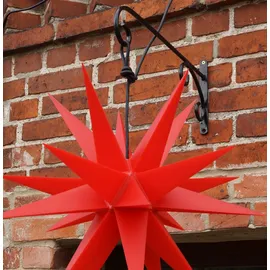 GURU-SHOP Wandarm aus Eisen, Wandhalter, Wandhaken für Aussensterne, Weihnachtssterne, Aussenleuchten - Wandhalterung, 21x2x50 cm