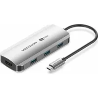Vention Tqdhb USB-C Dockingstation - USB Hub, Grau