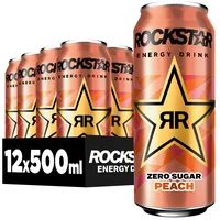 Rockstar Energy Drink Peach Geschmack - Zero Sugar -