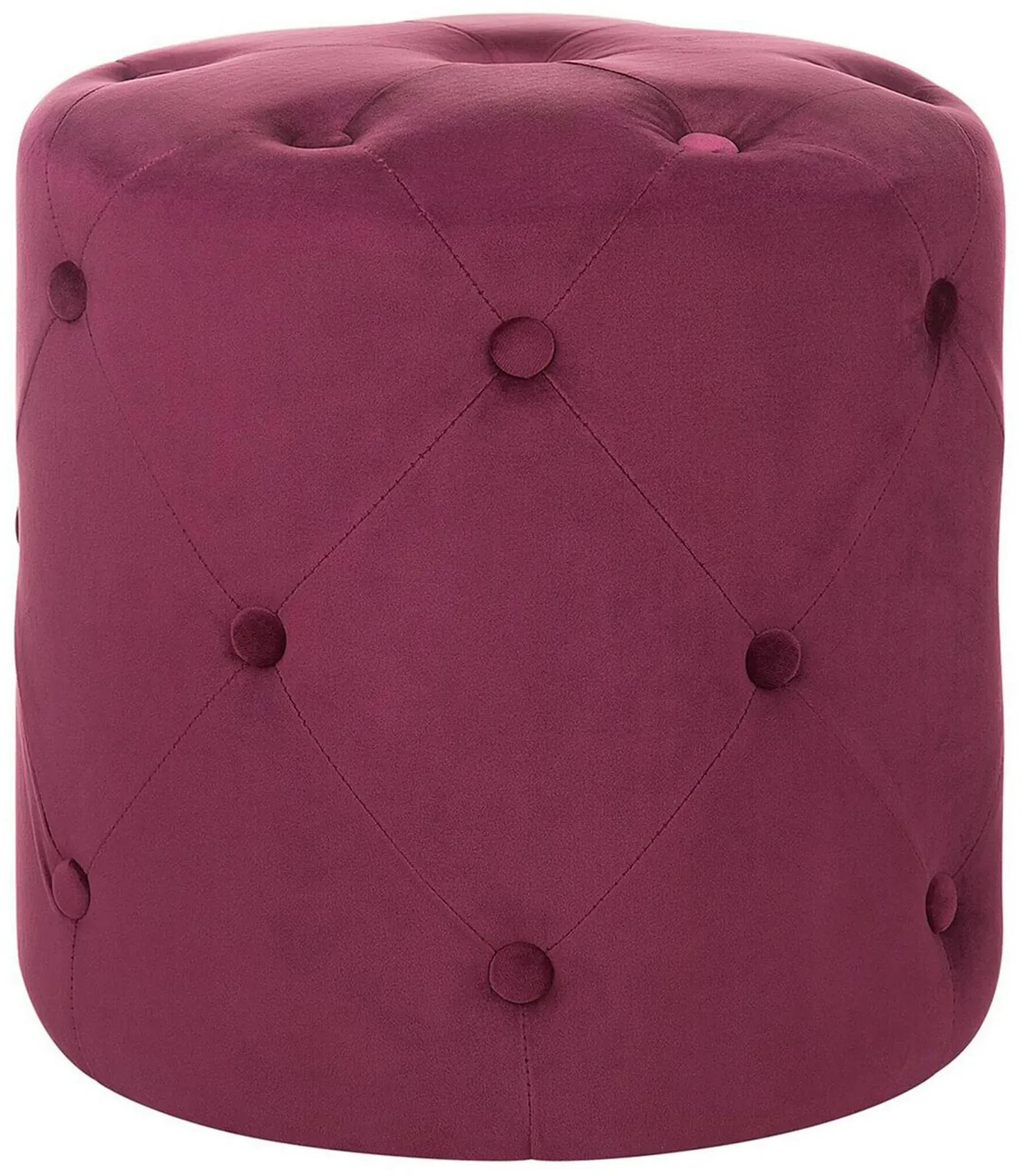 Pouf COROLLA Rot Samtstoff 40 cm 40 cm