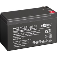 Pro Goobay GO12-9 (9000 mAh 12 V) - Faston (4.8mm) lead acid