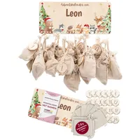 Kidsmood – Personalisierter Adventskalender 2025 aus Holz mit niedlichen Tiermotiven | Weihnachtskalender zum Befüllen mit Geschenktüten & Holzzahlen | Nachhaltige Weihnachtsdeko für Kinder & Familie