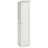 JVmoebel Kleiderschrank Massivholz Hochschrank mit natürlicher Holzoptik und Stauraum (1-St., Schrank (TRK) Made in Europa weiß