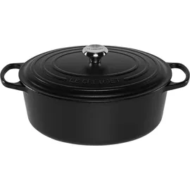 Le Creuset Signature Bräter 33 cm oval schwarz glänzend