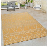 Paco Home Teppich »Illusion 321«, rechteckig, Flachgewebe, modernes Design, In- und Outdoor geeignet, UV-beständig, gelb