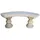 antiques wohndesign Griechische Gartenbank 138 x 52 x 0 cm Grau