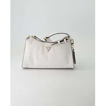 GUESS Cresidia Top Zip Shoulder Bag Cream White - M