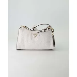 GUESS Cresidia Top Zip Shoulder Bag Cream White - M