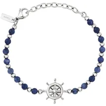Breil Juwel Sammlung SOUNDWAVE, ARMBÄNDER aus HERREN in STAHL, NATURSTEINE Farbe SILBER messen 22 mit SODALIT - TJ3587