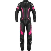 Spidi Laser Touring 2-Teiler Damen Motorrad Lederkombi, schwarz-pink, Größe 38
