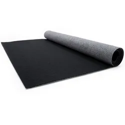 Läufer "PODIUM", schwarz, B:200cm H:2,6mm L:500cm, Polypropylen (PP), PRIMAFLOR-IDEEN IN TEXTIL, Teppiche, Breite 200 cm, Nadelfilz, Uni-Farben, ideal für Veranstaltungen