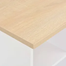 vidaXL Bartisch 60 x 60 x 110 cm Weiß und Sonoma-Eiche
