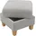 Home Affaire Polsterhocker Glendale mit Stauraum 58 x 48 x 58 cm Silber