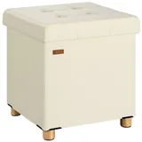 CASARIA Hocker mit Stauraum Samt Faltbar inkl. Füßen 38x38cm 300kg Belastbarkeit Wohnzimmer Schlafzimmer Flur Sitzhocker Fußhocker Polsterhocker