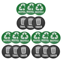 Havati Laminierte Recycling Mülleimer Aufkleber für draußen und drinnen,