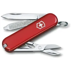 Victorinox Taschenmesser Classic SD, 58mm, 7 Funktionen, Klinge, Schere, Nagelfeile, rot