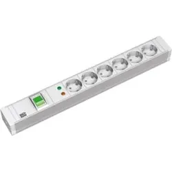 Bachmann 19Zoll Steckdosenleiste 6f PVC,1 Schalter,ÜSS 333.605