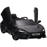 aiyaplay Kinder Elektroauto 12 V McLaren 765LT Kinderauto mit 2,4G Fernbedienung, MP3 Musik, Elektrofahrzeug mit Hupe, Lichten, Flügeltüren, Sanftstart, 3-5 km/h, für 3-6 Jahre Kinder, Schwarz