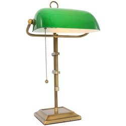Schreib Nacht Tisch Leuchte dimmbar Banker Lampe bronze antik Fernbedienung im Set inkl. RGB LED Leuchtmittel