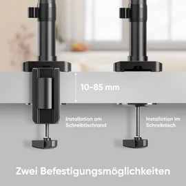 ONKRON G75-B Monitor Halterung Schwenkarm Schwarz