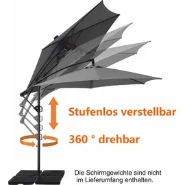 Deuline ALU Ø 300 cm Grau